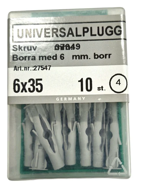 Universalplugg  6x35mm